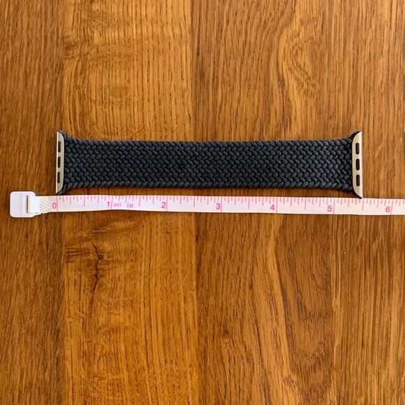APPLE Watch Braided Solo Loop Watch Band Size 4 40mm Charcoal Black Genuine - Picture 5 of 7